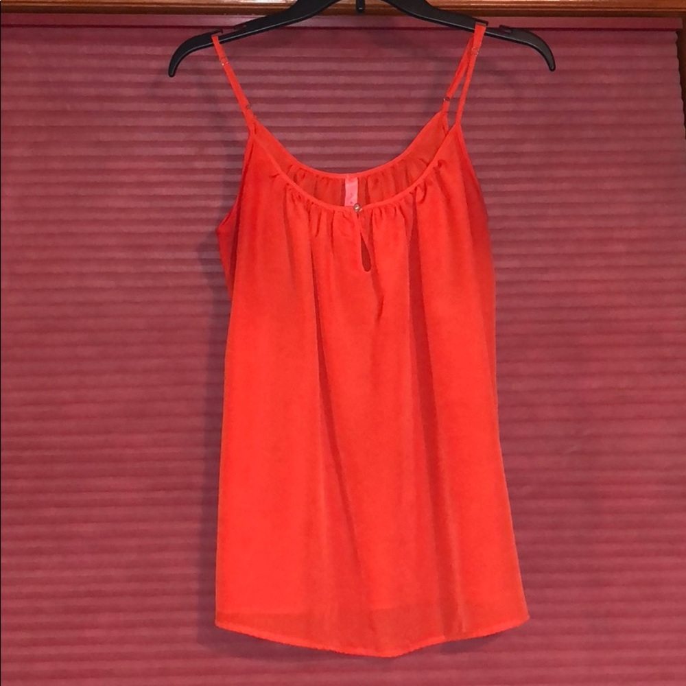 Orange blouse tank top